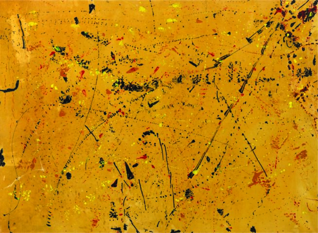 5_Bernard Réquichot, Sans titre, 1957, huile sur papier marouflé, 54 x 73 cm