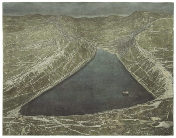 6_Le baptême, 2018, monotype et techniques mixtes, 48,5 x 62 cm