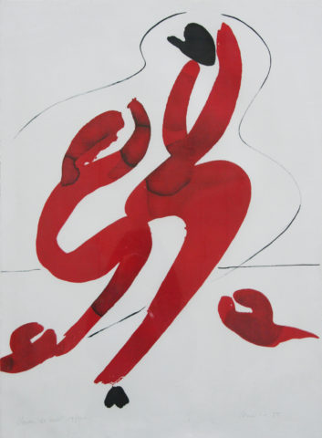 6_René Duvillier, Cheveaux de mer, 1955, lithographie, 76 x 56 cm