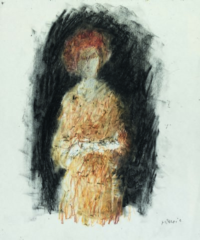Zoran Music, Ida, 1990, pastel gras sur papier, 38 x 31 cm