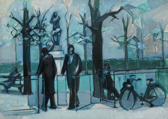 Le jardin bleu, 1966, huile sur toile, 92 x 65 cm - exposé au Grand Palais en 1970