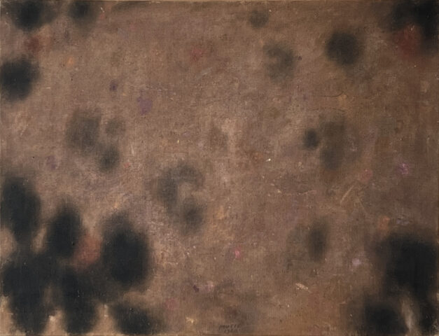 Zoran Music, "Enclos primitif", 1960, huile sur toile, 89,5 x 116 cm