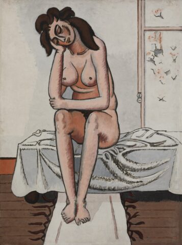 Tableau de Jean Hélion représentant une femme assise